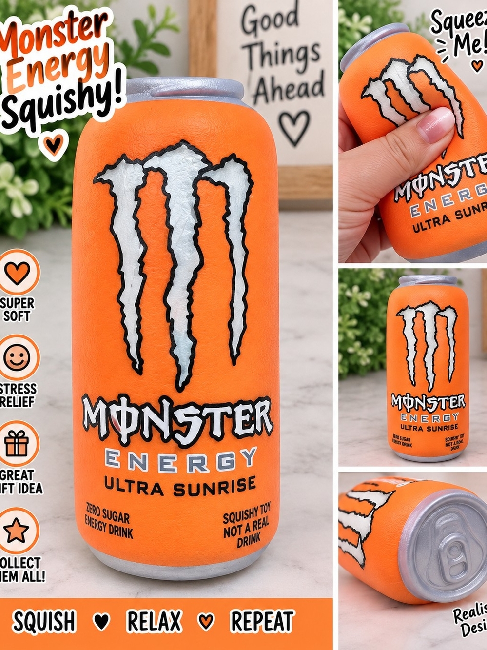 Ultra Sunrise Orange Squishy Can - Stress Relief Toy
